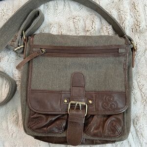 Celtic Canvas and Leather Crossbody - MINT CONDITION